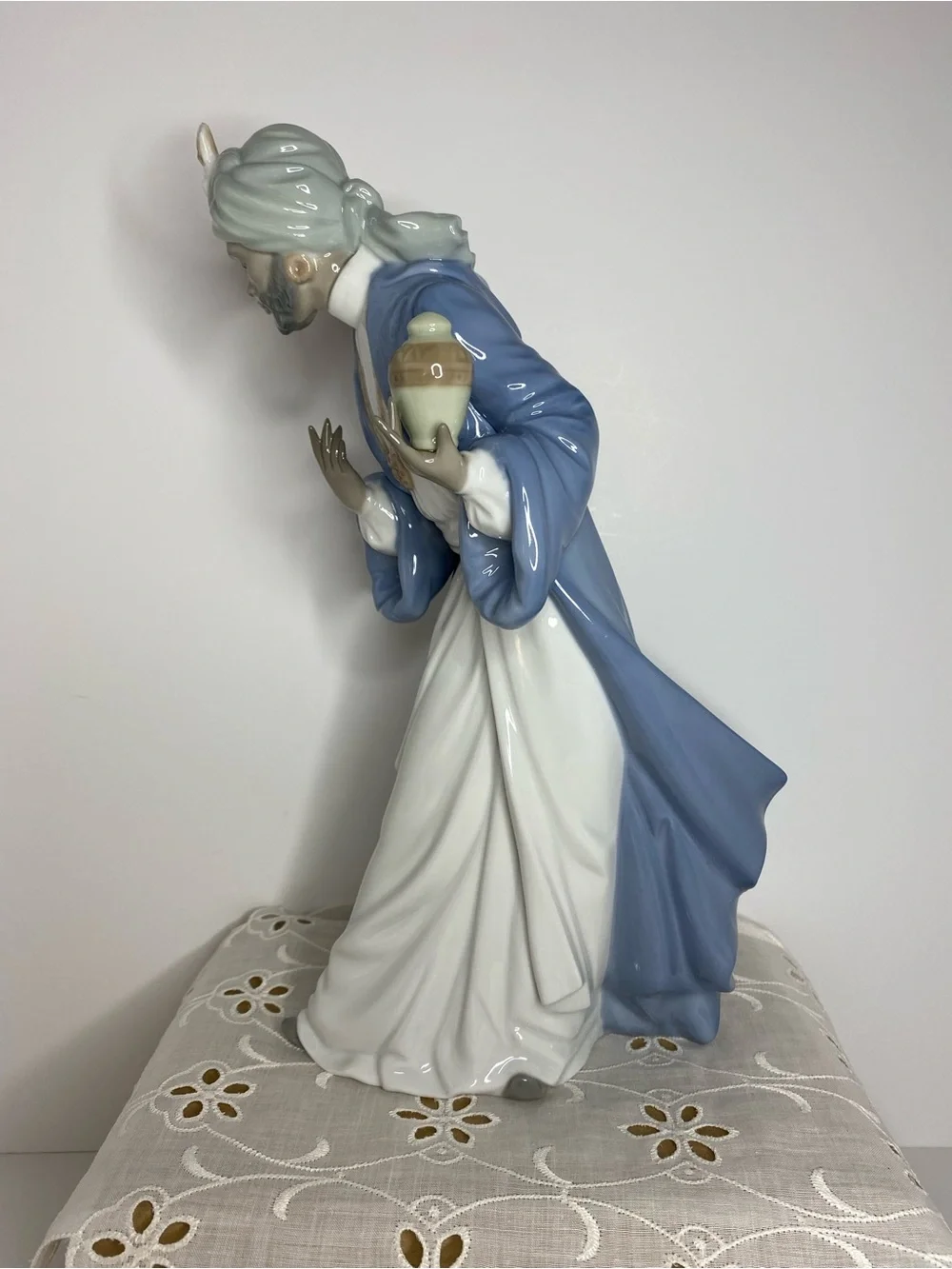 NAO by Lladro King Balthazar With Jug #00414 Wise Man Nativity Handmade In Spain